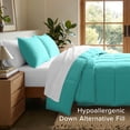 thumbnail image 4 of Bare Home Down Alternative Comforter Set - 2-Pieces - All Seasons - Twin/Twin-XL, Turquoise, 4 of 10