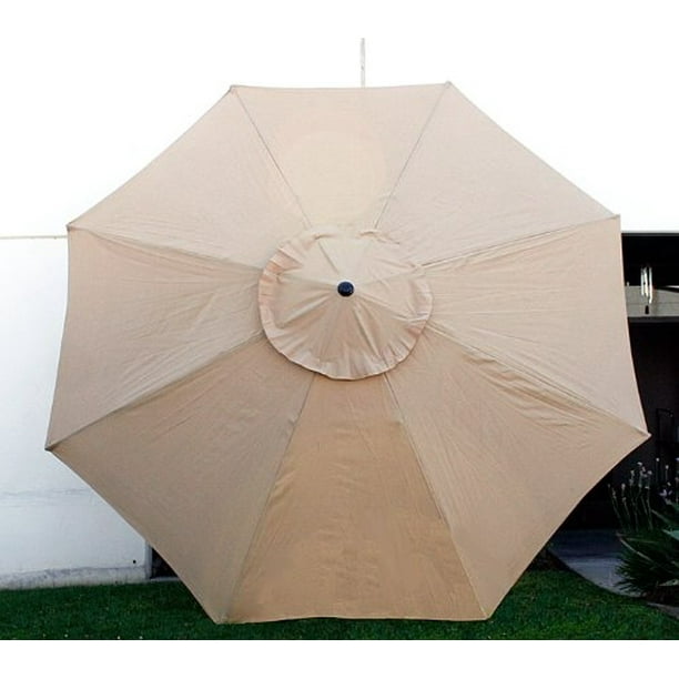 9ft Umbrella Replacement Canopy 8 Ribs in (Canopy Only) (Beige