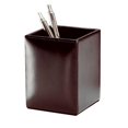thumbnail image 1 of Dacasso Dark Brown Bonded Leather Pencil Cup, 1 of 1