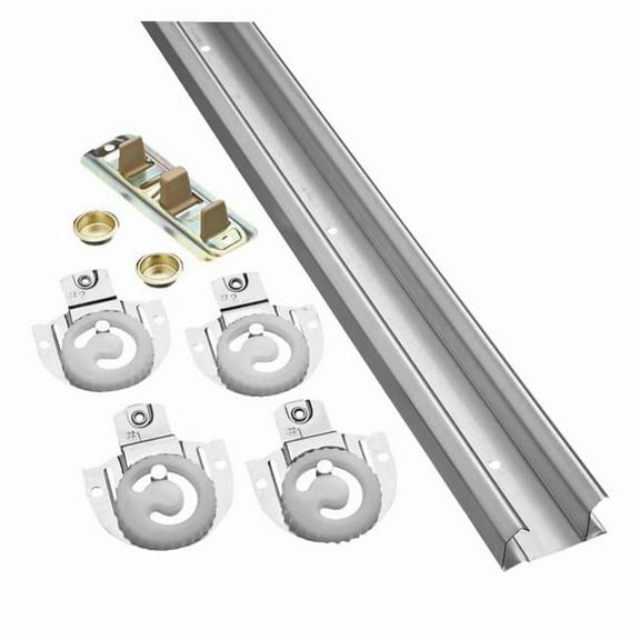National Manufacturing NM343087 72 in. By-Pass Sliding Door Hardware, Galvanized
