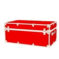 thumbnail image 4 of Rhino Trunk & Case XXL Leather Embossed Vinyl Trunk, College, Home & Office Storage 36"x18"x18" (Red), 4 of 5