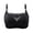 Black, variant on Full Coverage Wireless Bra with Adjustable Straps Lace Overlay Seamless Design for Everyday Comfort and Support