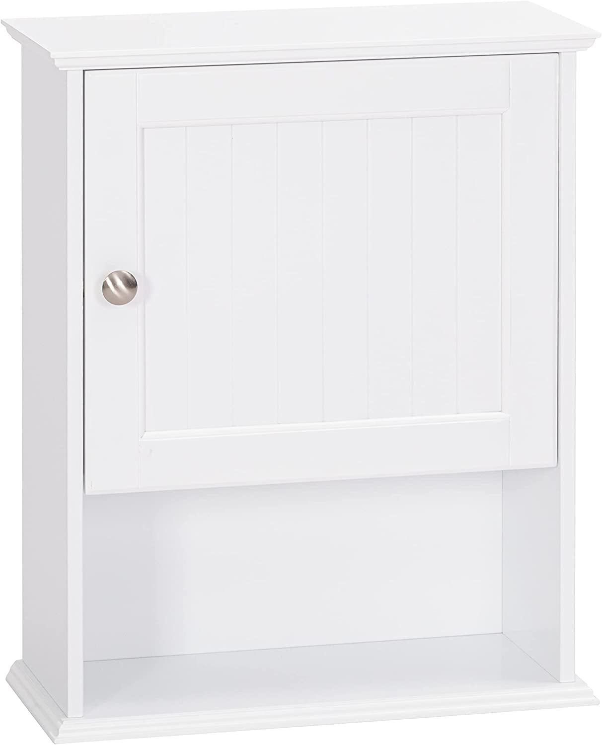 Spirich Home Bathroom Cabinet Wall Mounted with Single Door, Wood Hanging Cabinet with ...