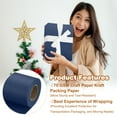 thumbnail image 3 of Uxcell 1 pack Wrapping Paper, Craft Paper Packing Paper 15" x 500"(42') Navy Blue, 3 of 7