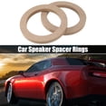 thumbnail image 2 of Unique Bargains 4 Pcs 4' Universal Wooden Khaki Car Speaker Subwoofer Mounting Spacer Rings Adapter Bracket Holder Plate, 2 of 6