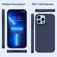 thumbnail image 4 of Designed for iPhone 13 Pro Max Silicone Case, Protection Shockproof Dustproof Anti-Scratch Phone Case Cover for iPhone 13 Pro Max, Liquid Silicone Phone Case (Navy), 4 of 6