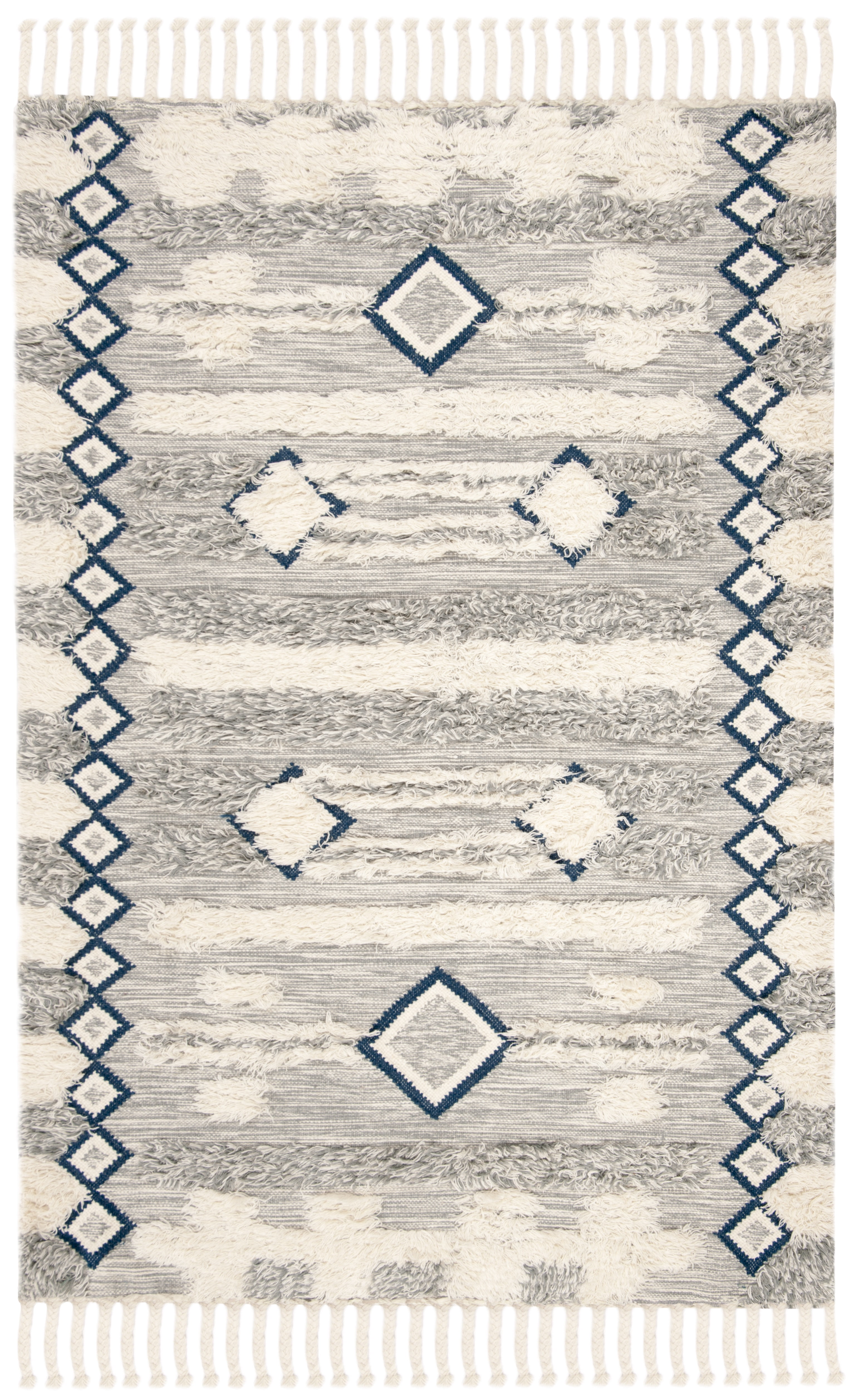 Safavieh Kenya Linnaea Geometric Area Rug, Gray/Ivory, 6' x 9'
