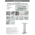 thumbnail image 6 of M&T Displays Tempered Clear Glass Podium with Aluminum Front Panel Silver Aluminum Body and Base 43.9 Inch Height Floor Standing Lectern Pulpit Desk, 6 of 8