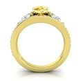 thumbnail image 4 of 2.00 Carat Stunning Pear Cut Citrine Gemstone & Natural Diamond Bridal Ring for Ladies 18K Yellow Gold Size 6.5 by Diamond-Capitals, 4 of 8