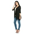thumbnail image 2 of 24/7 Comfort Apparel Women's Elbow Length Sleeve Open Cardigan, 2 of 4