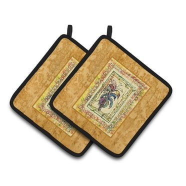 Carolines Treasures 8615PTHD Palm Tree Pair of Pot Holders , 7.5HX7.5W, multicolor