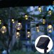 thumbnail image 2 of Luces de cadena solares para exteriores Cuerda vintage Cáñamo Impermeable Blanco cálido Luces de cadena alimentadas por energía solar para valla de jardín Escaleras Balcón Café Bistro, 2 of 4
