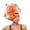 Z10-Orange, variant on FUZHIQ Exaggerated Organza Flower Feather Statement Fascinator Hat, Wide Brim Headwear for Women, Kentucky Derby Red Carpet Banquet Stage Show Accessories