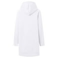 thumbnail image 3 of Busydd Women Dresses Fashion Love Heart Print Fall Dresses Comfy Long Sleeve Drawstring Mini Dress Casual Hooded Sweatshirt Dress with Pocket L, 3 of 3
