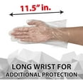 thumbnail image 3 of Safe Handler Disposable Food Prep Gloves, 525 Per Box (1 Box), 11.5" Long Cuff Clear Poly Gloves for Food Handling & Service - One Size Fits Most, 3 of 9