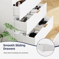 thumbnail image 4 of TOPCOMFY Modern Pantry Cabinet with 3 Drawers 2 Doors, Kitchen Storage Cupboard for Organization with Adjustable Shelves & Fluted Panel Design-White, 4 of 7