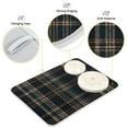thumbnail image 4 of Dark Green Brown Tartan Dish Drying Mat 16x18 Absorbent Microfiber Draining Rack Pad for Kitchen Counter Sink, 4 of 8
