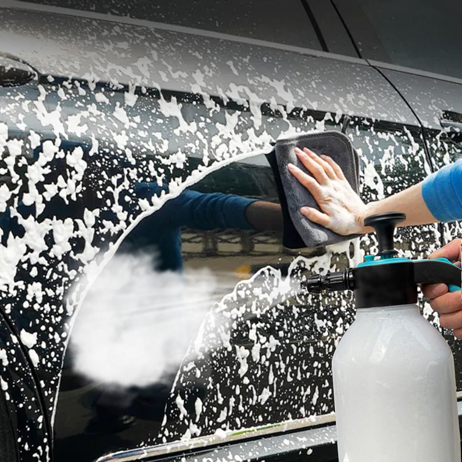 Watering Can Small Watering Can for Indoor Plants Household Car Wash Foam Watering Can Appliance Car Brush Special Pa Pot Pump High Pressure Atomizing Cleaning Spray