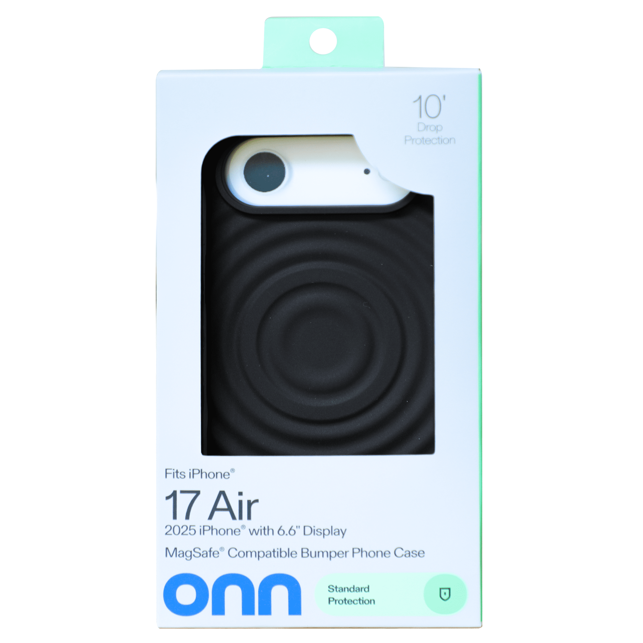 onn iPhone Air Case, MagSafe Compatible Bumper Phone Case for Apple iPhone, Black