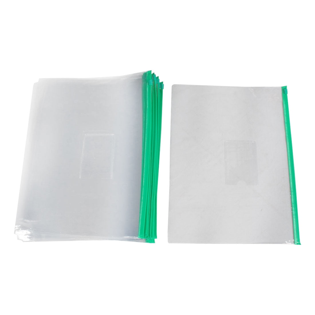 Ziplock Closure Size A4 Paper Slider Folders Files Bags Green Clear 20