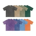 thumbnail image 6 of Vintage Washed Heavyweight Short Sleeve Oversize Cotton T-Shirt, 6 of 14