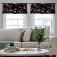 thumbnail image 5 of LALILO Kitchen Curtain Valance Watercolor Splatter Boho Rod Pocket Window Curtain 52"x 18" Set of 2, 5 of 7