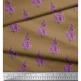 thumbnail image 2 of Soimoi Brown Cotton Cambric Fabric Madhabilata Floral Print Fabric by the Yard 42 Inch Wide, 2 of 3