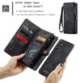 thumbnail image 3 of CaseMe Leather Case for Samsung Galaxy S24 5G,2 in 1 Detachable Wallet Case with 8-Card Holder Zipper Bills Slot,Magnetic Shockproof Flip Leather Cover Zipper Pocket Phone Cases,Black, 3 of 8