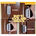 thumbnail image 3 of Seguimiento De La Puerta De Refuerzo De La Puerta A Prueba De Niños Lock Home Security Lock 800 Lbs Fuerza Con Diseño Cargado De Primavera Para Las Puertas Delanteras Del Garaje, 3 of 7