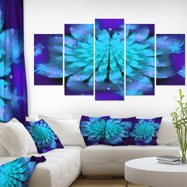 Fleur Tartinade Fractale Bleue