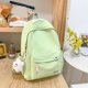 thumbnail image 1 of Mochila escolar informal Mochila de nailon Mochila estilo preppy con varios bolsillos (verde) Sywqhk Para Estrenar, 1 of 9