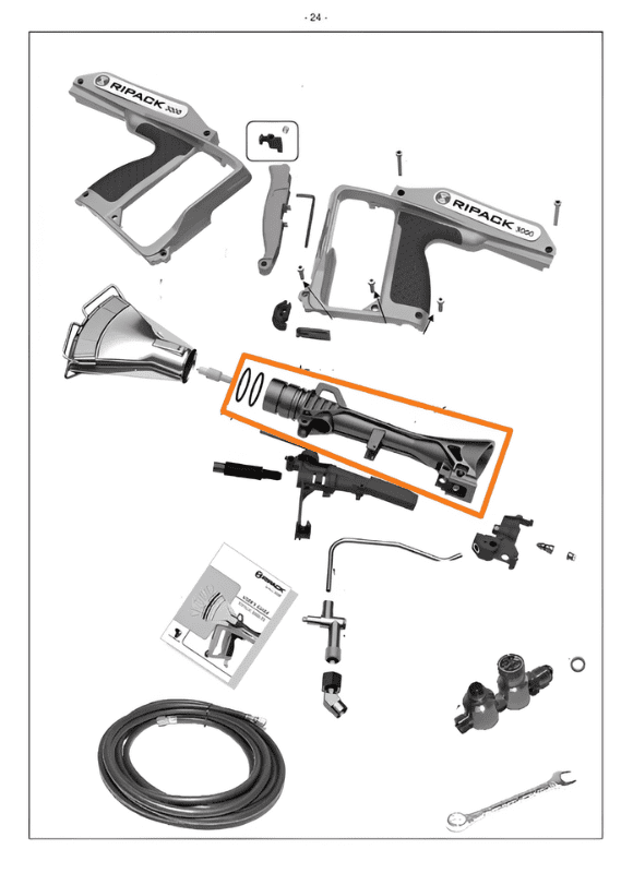 Ripack 3000 Heat Gun Body with O-Rings - Part #233418