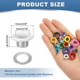 thumbnail image 2 of Uxcell 110 Pcs Ojetes con Arandelas 3/16" Kit de Grommets Blanco, 2 of 7