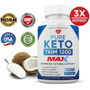 Pure Keto Trim 800 Max 1200MG Keto Diet Pills BHB Salts Advanced Ketogenic Supplement Exogenous Ketones Ketosis Weight Loss Fat Burner Carb Blocker Appetite Suppressant Men Women 60 Capsules