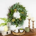 thumbnail image 3 of Northlight Eucalyptus and Olive Leaf Twig Spring Wreath, 24-Inch, 3 of 6