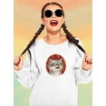 thumbnail image 2 of Angry Cat Sweatshirt Women -Kayomi Harai Designs, Female Small, 2 of 4