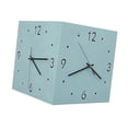 thumbnail image 3 of Reloj de pared de esquina de doble cara que no marcan el reloj de esquina cuadrada decorativa moderna y silenciosa para el dormitorio Café Shop Azul, 3 of 8
