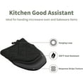 thumbnail image 5 of HEETLY 7.8-Inch Short Oven Mitts,1-Pair Set,500°F Heat Resistant with Neoprene Grip,Black, 5 of 9