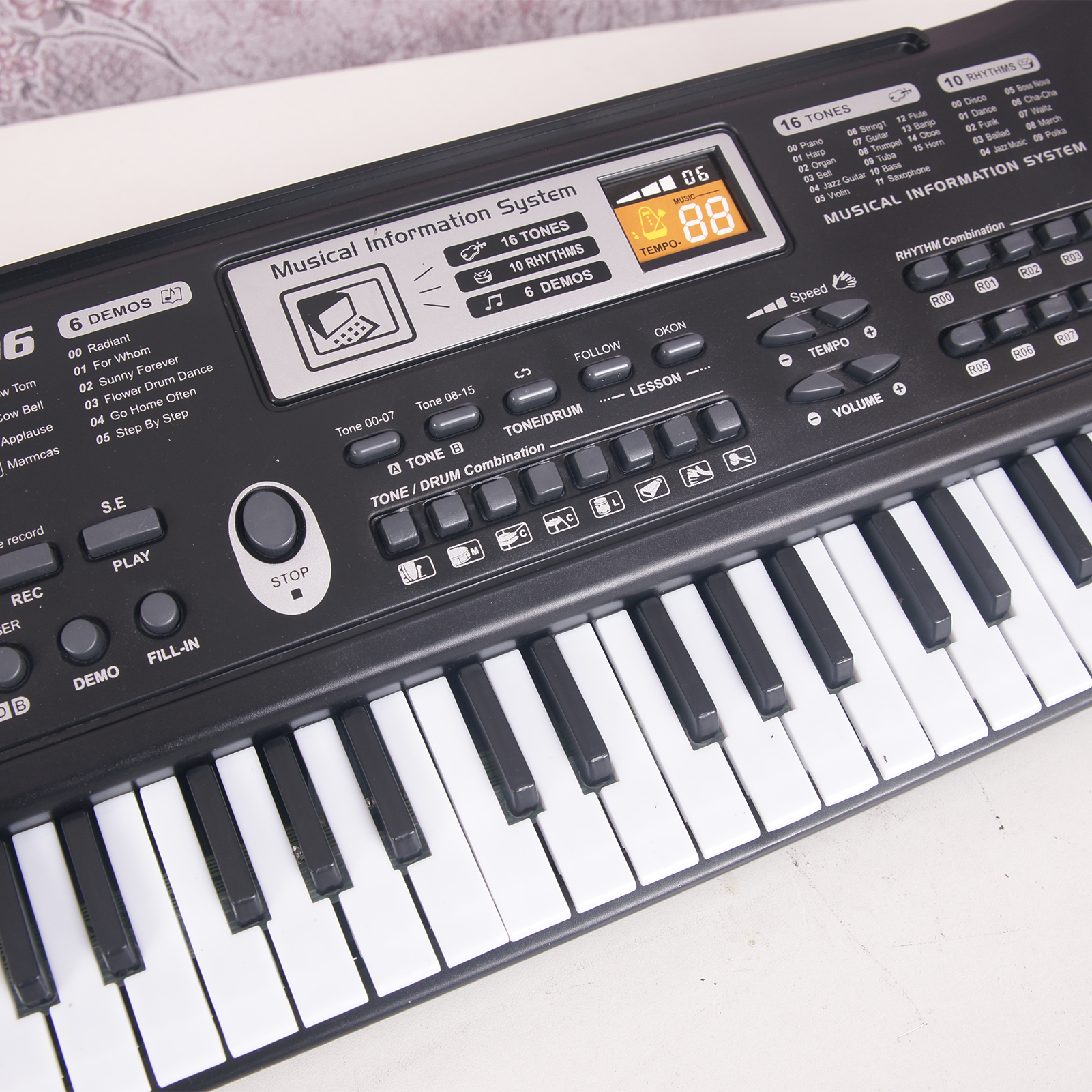 Anself 61 Keys Black Digital Music Electronic Keyboard KeyBoard Electric Piano Gift Musical Instrument - image 7 of 7
