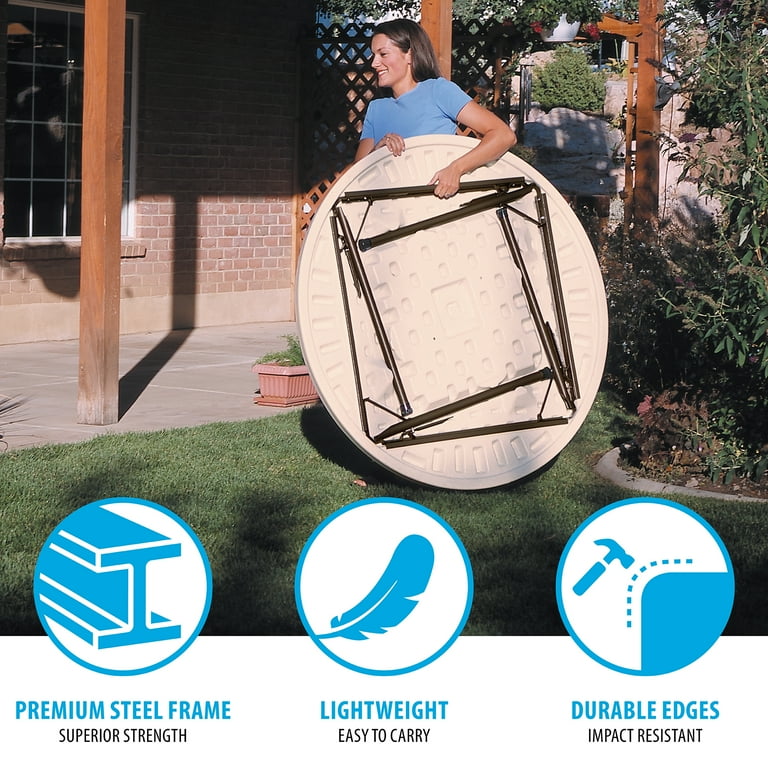 Lifetime 46 inch Heavy Duty Foldable Portable Round Table