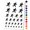 Black, variant on Running Icon Marathon Runner Water Resistant Temporary Tattoo Set Fake Body Art Collection - Red