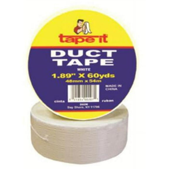 TAPE IT Duct Tape - White - 1.89 in. x 60 Yards- Case of 12