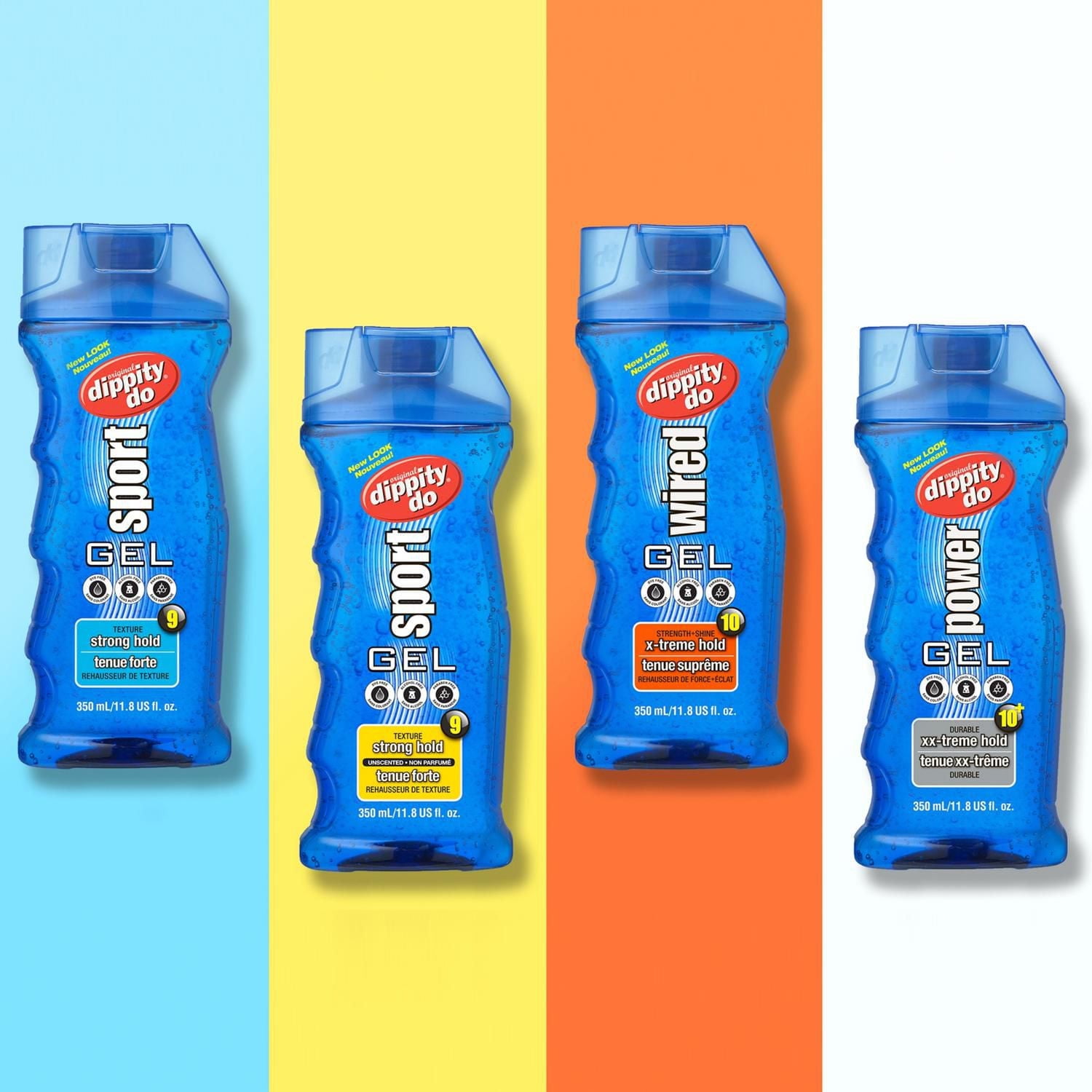 dippity-do POWER Hair Gel – Long-lasting Durable Style & Sweat Resistance – Extreme Hold – Level 10+, 350ml