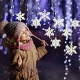 thumbnail image 2 of 12pcs 3D Snowflake Pendant Christmas Decorations Christmas Tree Pendant Party Decorations, 2 of 5