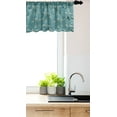 thumbnail image 3 of Ambesonne Turtle Window Valance, Floating Animals Flowers, 54" X 18", Petrol Blue Dark Teal, 3 of 3