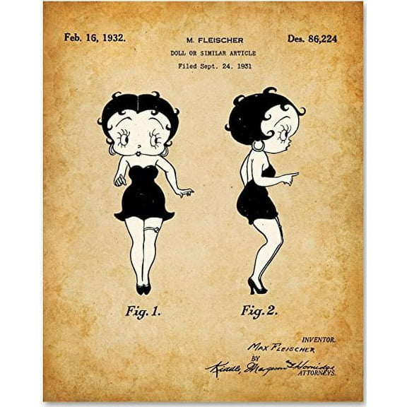 Betty Boop Art Print - 11x14 Unframed Patent Print - Great Lounge Decor