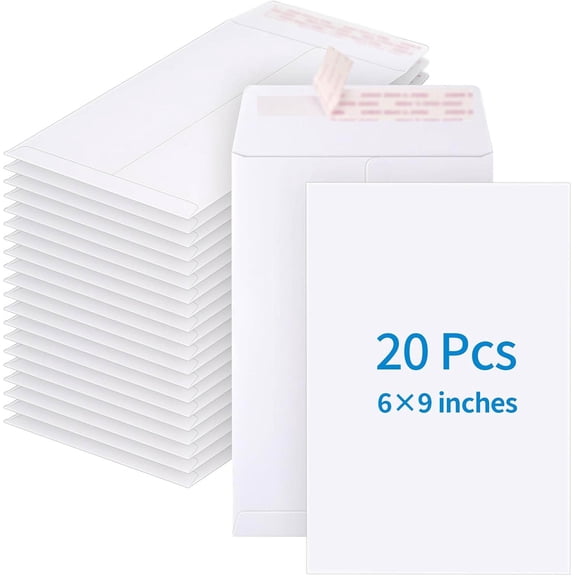 Catalog Envelopes Self Seal, White Manila Envelopes for Mailing, Organize, Storage, Home, Office