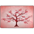 thumbnail image 4 of SKYSONIC Valentine Tree Love Cartoon Non-Slip Area Rug, Heart Leaf Floor Carpet Comfort Floor Mats Decor for Indoor Front Porch,Living Room, Bedroom,Kitchen,72"x48", 4 of 5