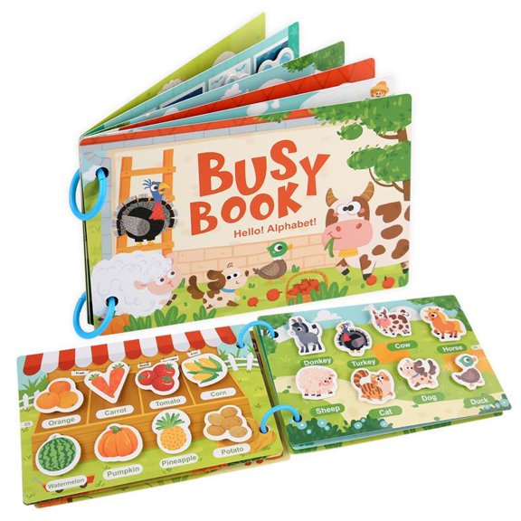 Farm/animal/dinosaur/transportation Theme Busy Book, 1 Count Early Education Learning Toy, Educational Toys for Boys Toys for Girls Fun Kids Toys, Art Materials, Art Marker Set