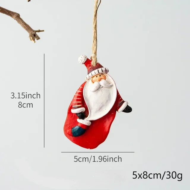 Figuras retro navideñas, adorno de Papá Noel, muñeco de nieve, trineo, árbol, decoración de resina para jardín de hadas, casa de muñecas, decoración del hogar